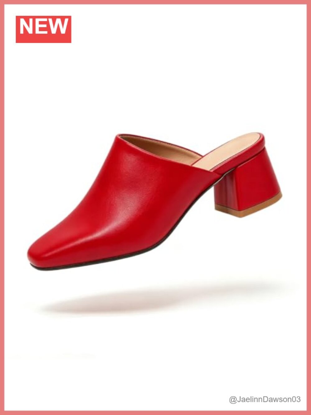 Women's Chunky Heel Closed Toe Mules Slip On Backless Block Heel Sandals